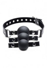 Interchangeable Silicone Ball Gag Set - Black