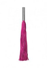 Leather Whip Metal Long - Pink Leather Whip Metal Long - Pink