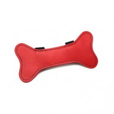 PUPPY BONE IN RED LEATHER