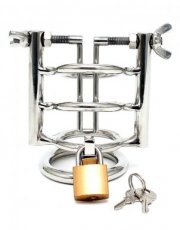 Urethral Stretcher with Cockring and padlock
